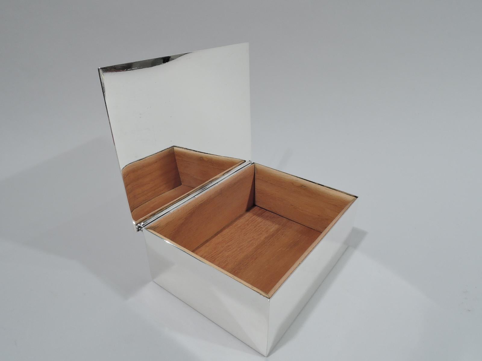 North American Tiffany Mid-Century Modern Sterling Silver Box
