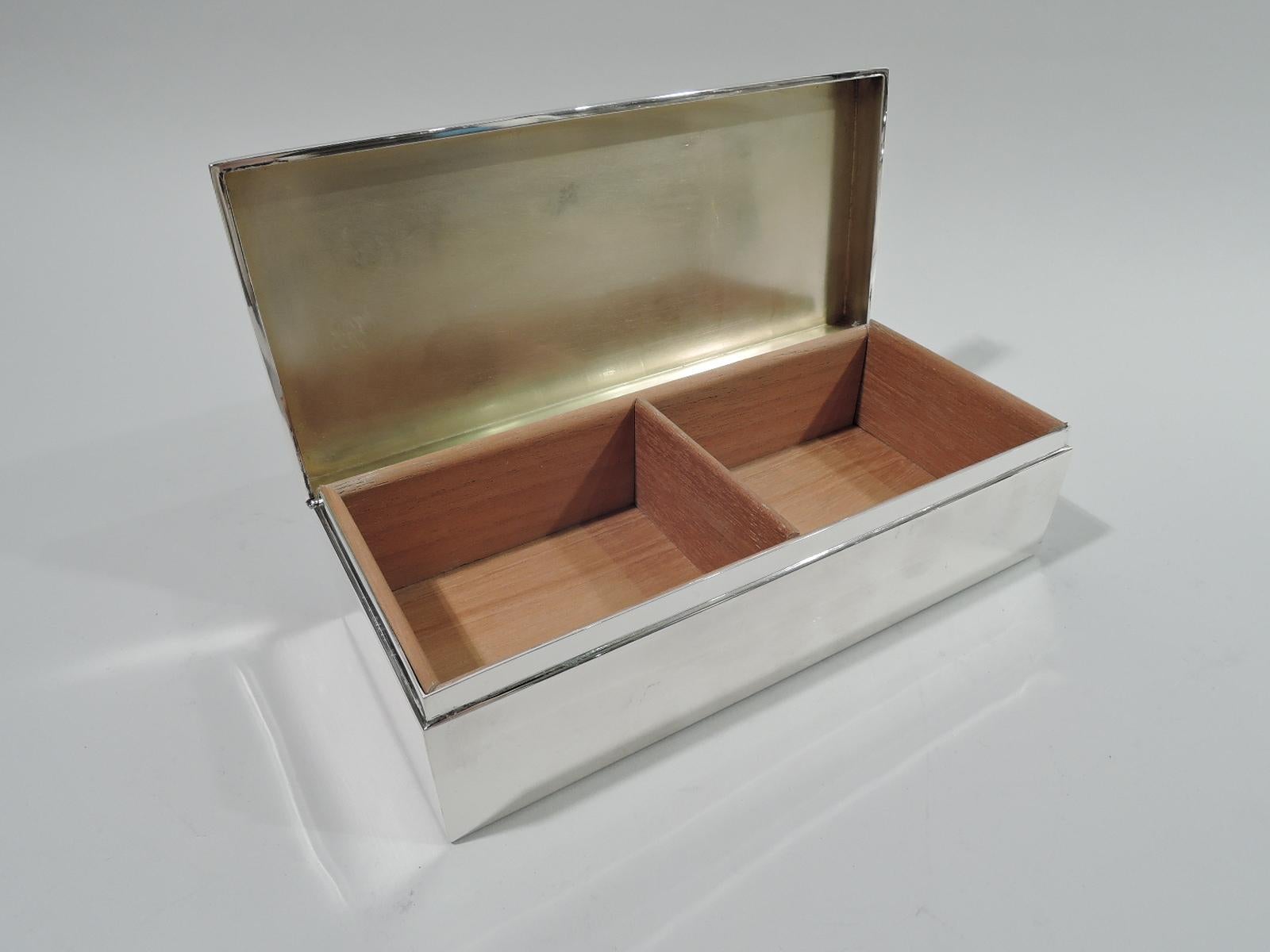 Tiffany Midcentury Modern Sterling Silver Box In Excellent Condition In New York, NY