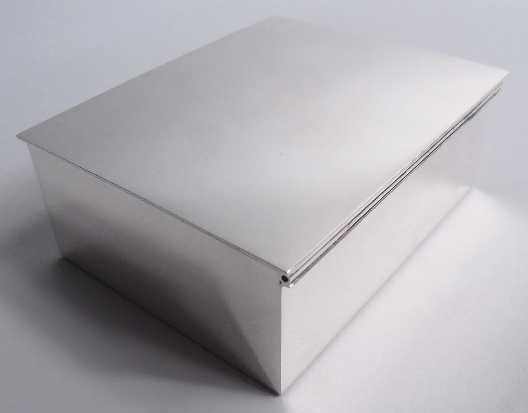 20ième siècle Boîte en argent sterling de Tiffany Midcentury Modernity en vente