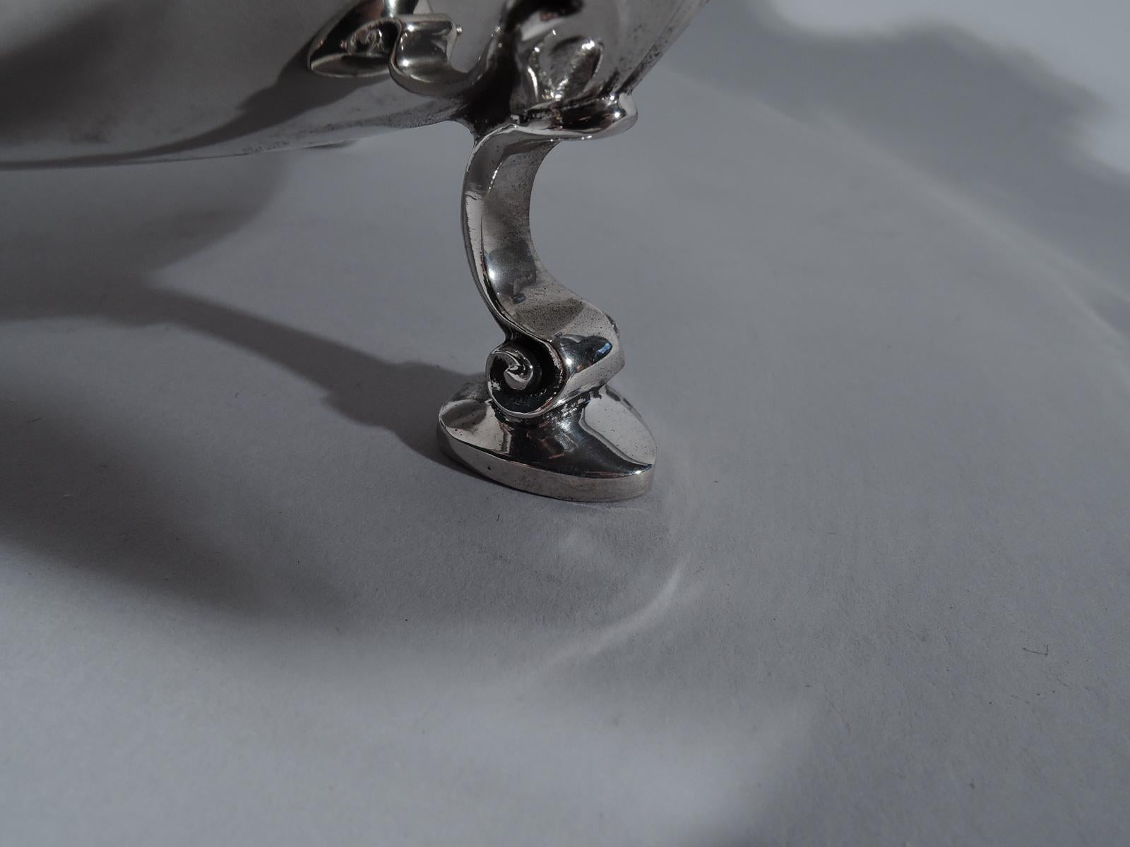 Tiffany Mid-Century Modern Sterling Silber Monteith Schale (Moderne der Mitte des Jahrhunderts) im Angebot