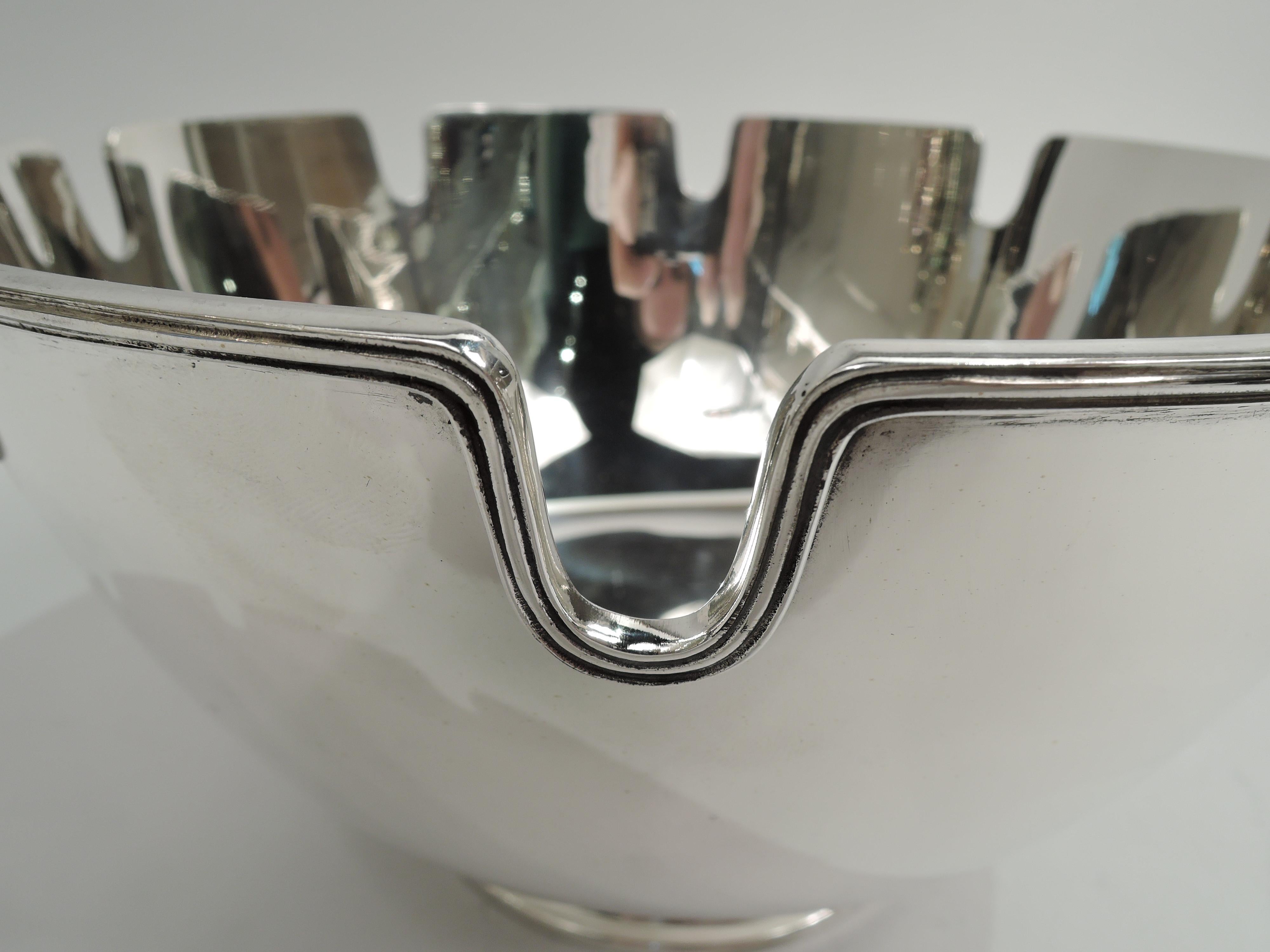 American Tiffany Mid-Century Modern Sterling Silver Monteith Bowl