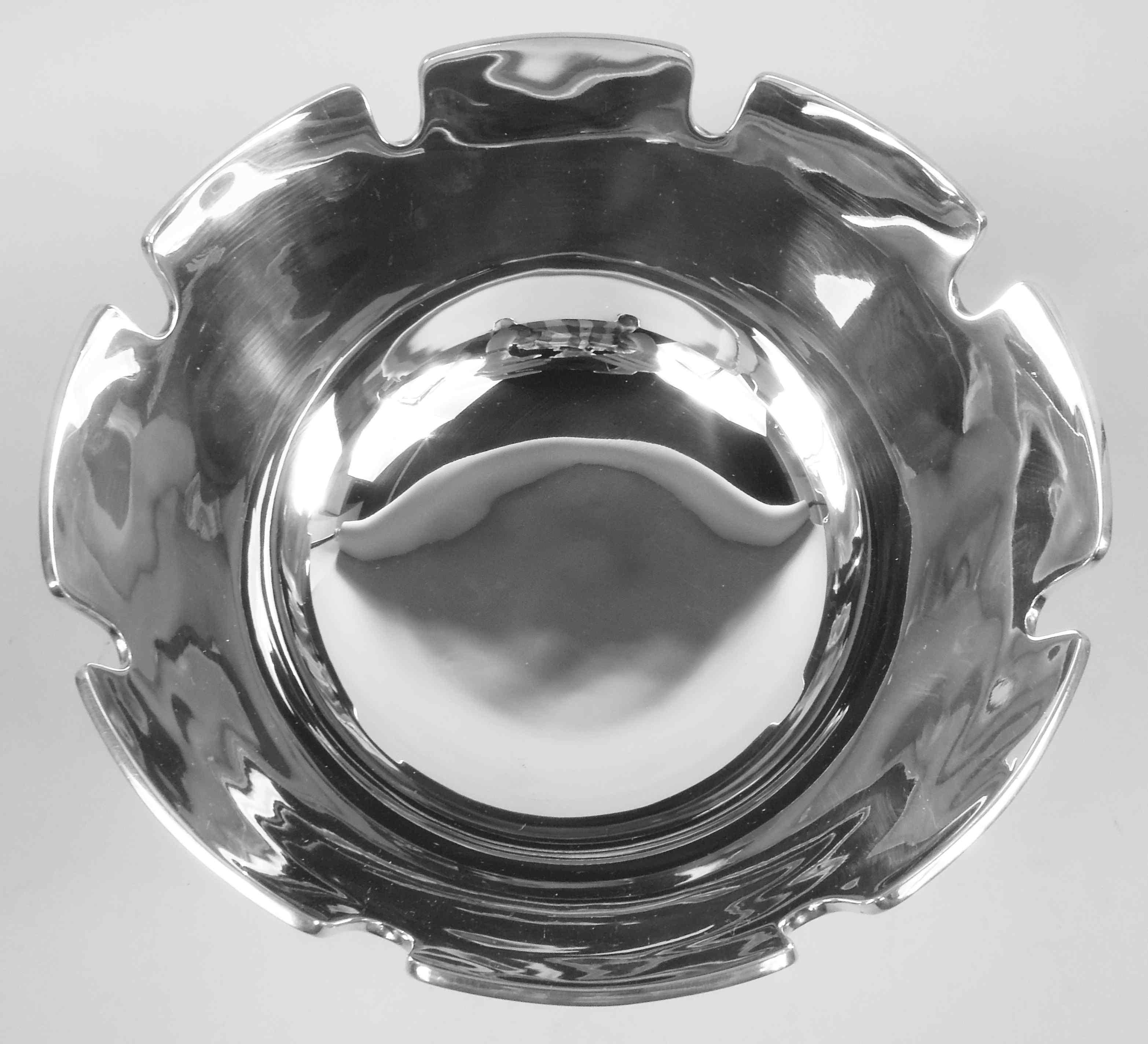 American Tiffany Midcentury Modern Sterling Silver Monteith Bowl For Sale