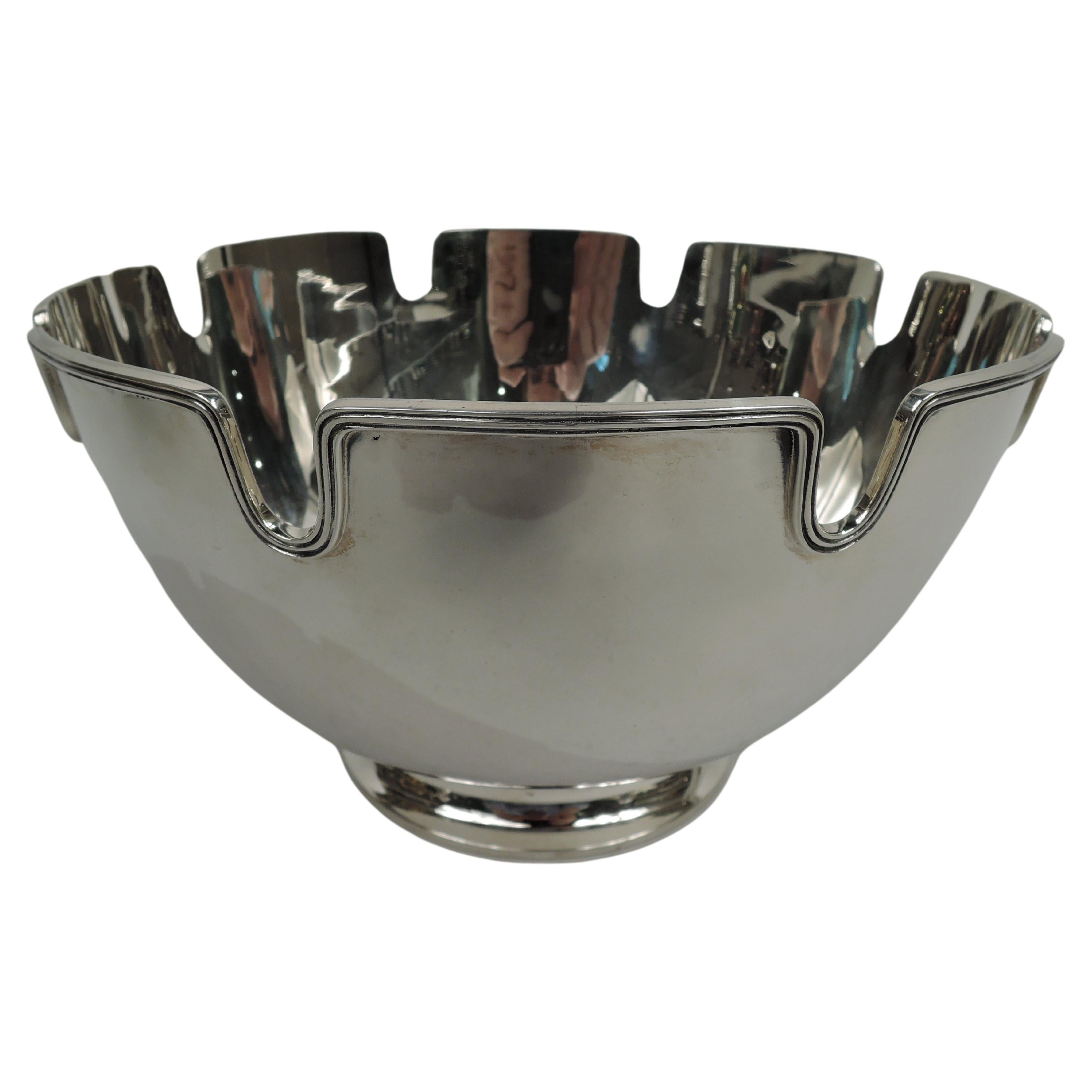 Monteith-Schale aus Sterlingsilber von Tiffany, Mid-Century Modern