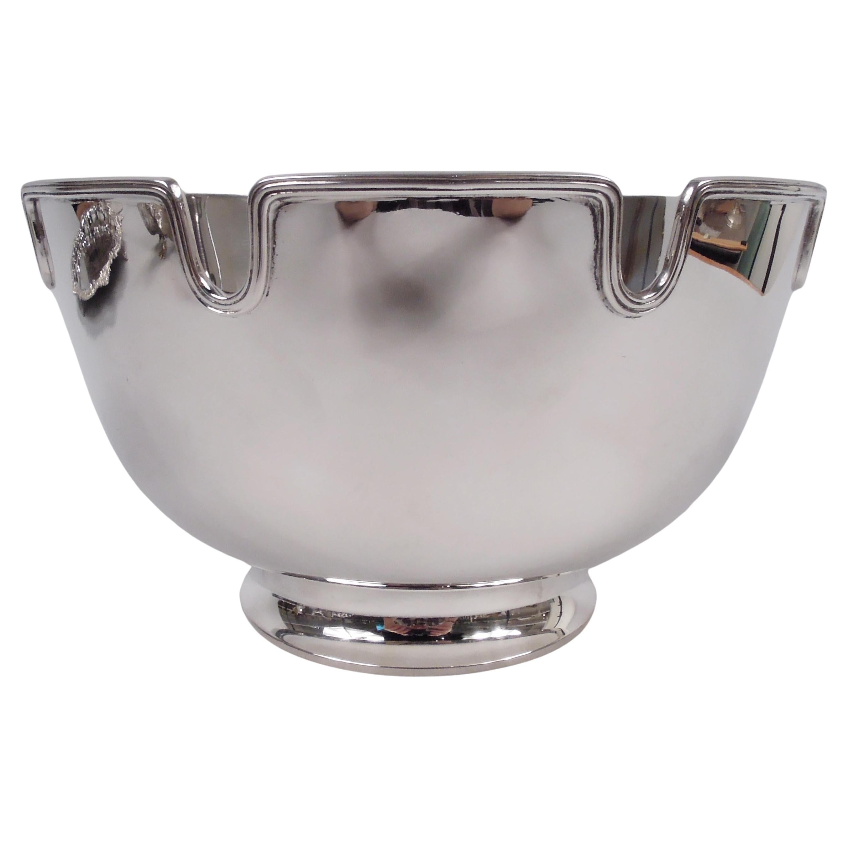 Tiffany Midcentury Modern Sterling Silver Monteith Bowl
