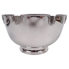 Retro Tiffany Midcentury Modern Sterling Silver Monteith Bowl