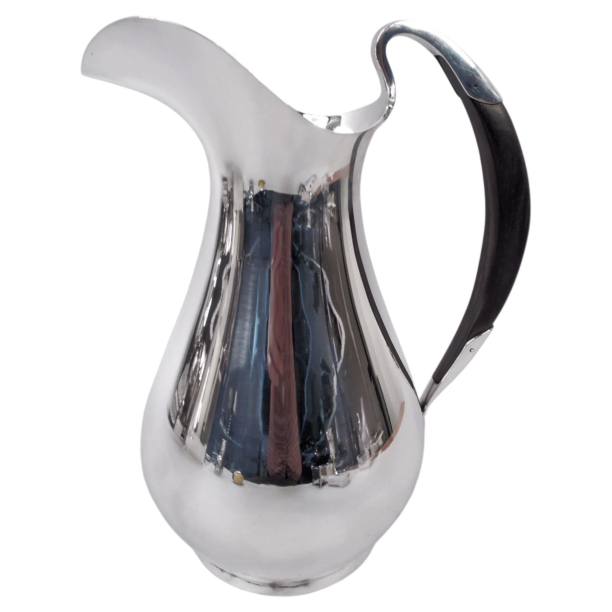 Brocca d'acqua in argento massiccio Tiffany Midcentury Modern