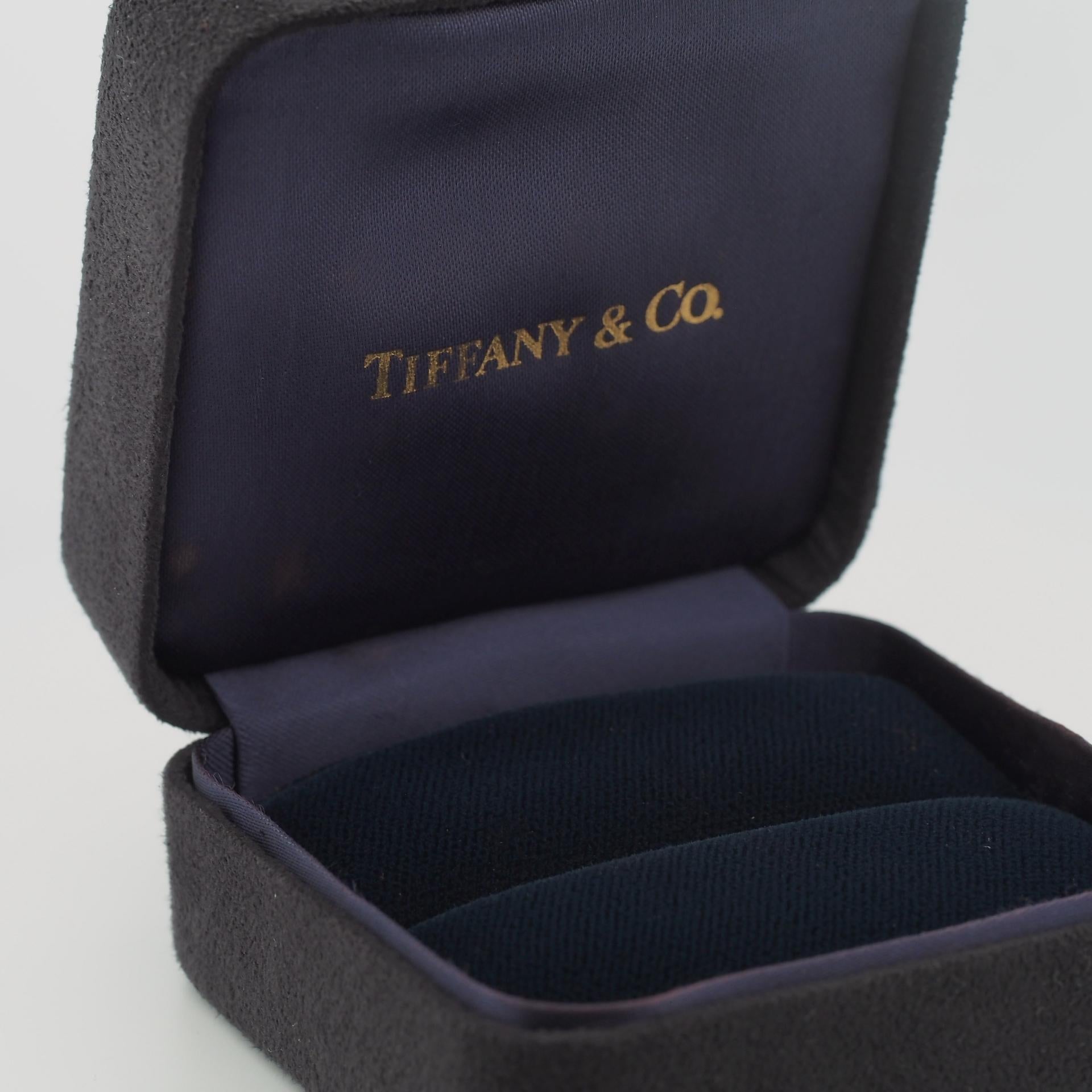 Tiffany Milgrain 4mm Wedding Band Ring Platinum 950 US 8.25 2
