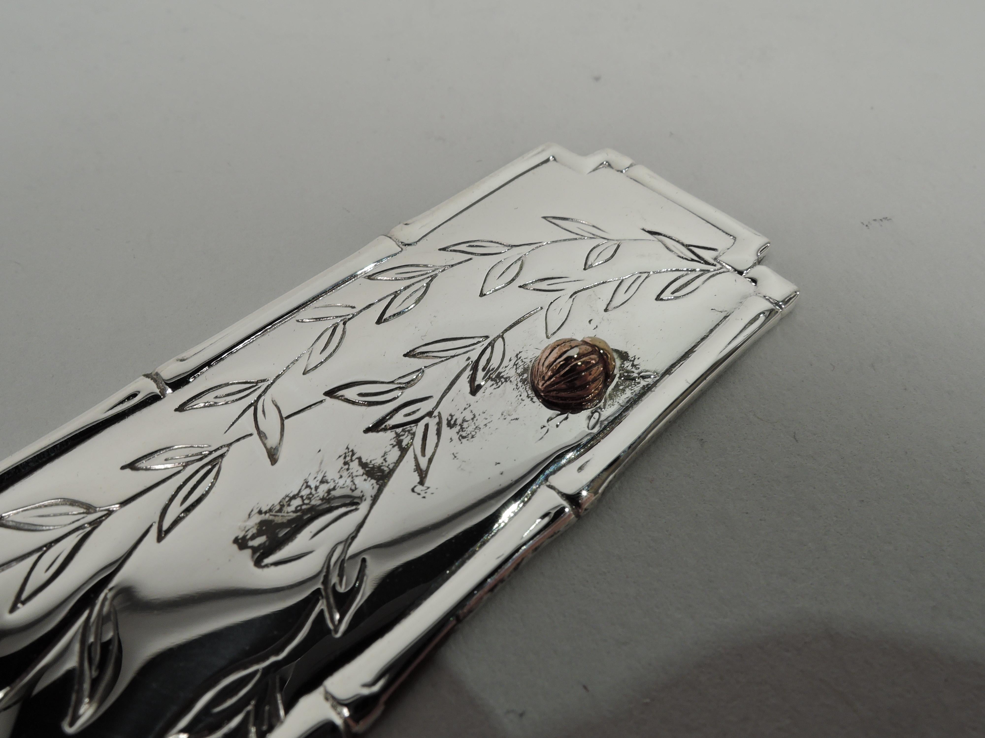 Japonisme Tiffany Mixed Metal Japonesque Bamboo & Ladybug Bookmark
