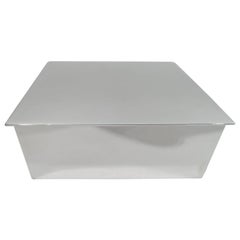 Retro Tiffany Modern and Compact Sterling Silver Box