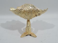 Tiffany Modern Classical Silver Gilt Shell and Dolphin Soap Dish