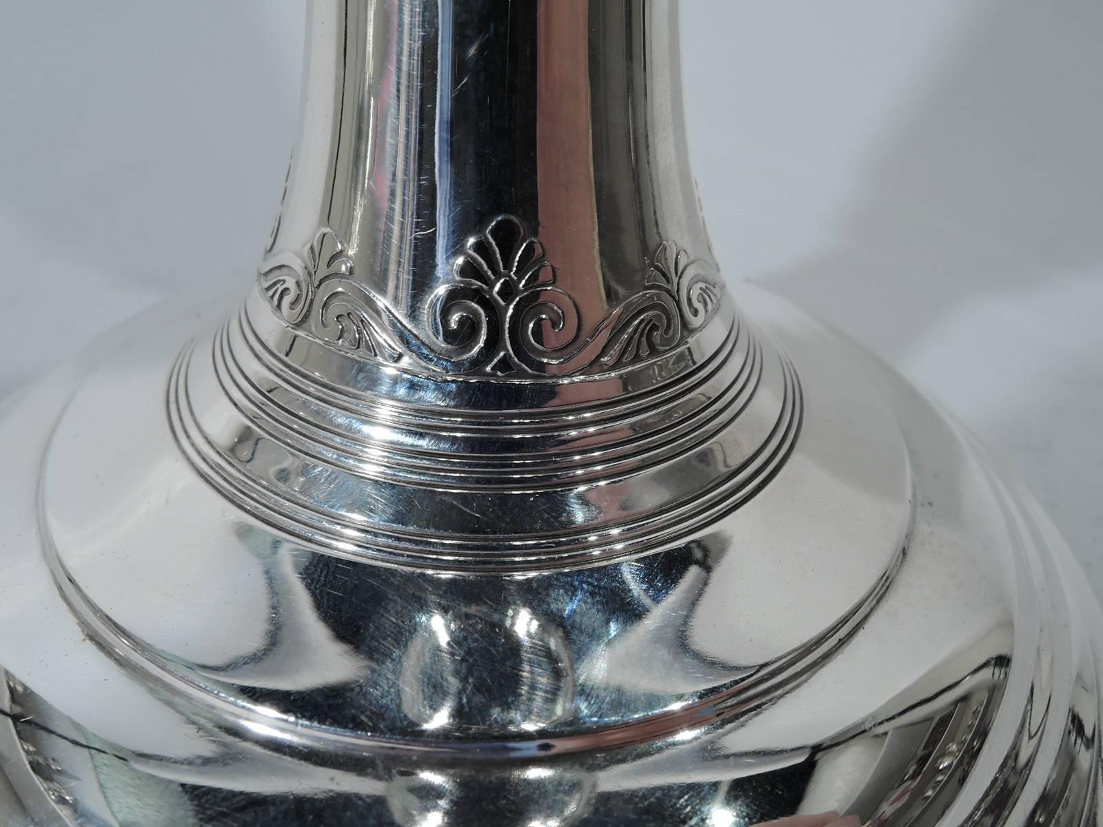 American Tiffany Modern Classical Sterling Silver Vase