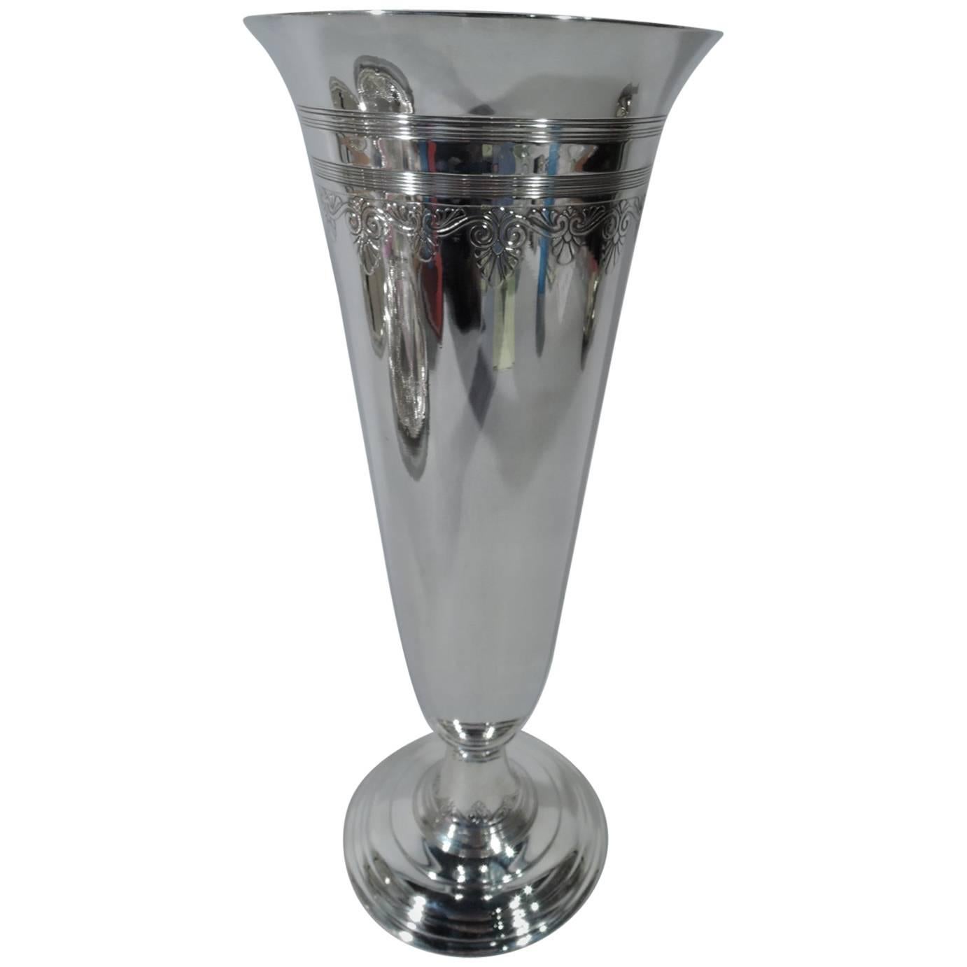 Tiffany Modern Classical Sterling Silver Vase