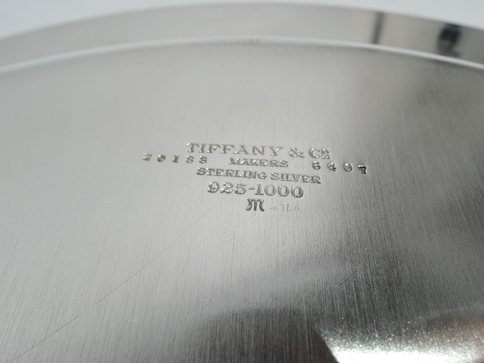 Tiffany Modern Deep and Heavy Sterling Silver Tray In Excellent Condition In New York, NY