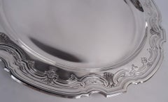 Tiffany Modern Georgian Sterling Silver Piecrust Tray