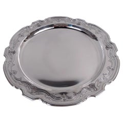 Tiffany Modern Georgian Sterling Silver Piecrust Tray