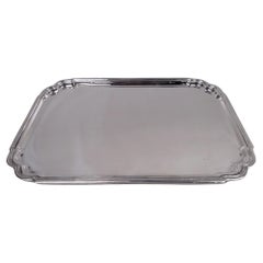 Plateau rectangulaire moderne géorgien en argent sterling Tiffany