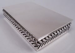 Tiffany Modern Sterling Silver Box with Bold Wave Edge