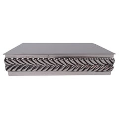 Tiffany Modern Sterling Silver Box with Bold Wave Edge