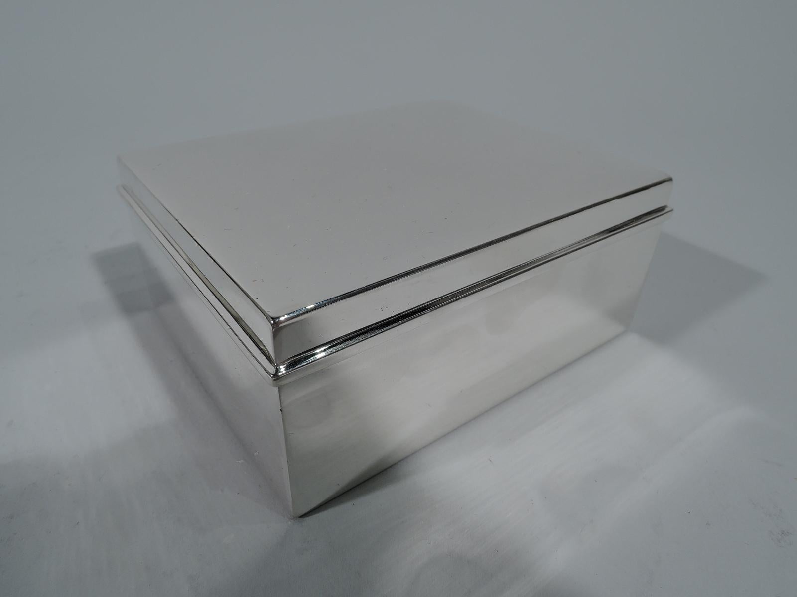 American Tiffany Modern Sterling Silver Desk Box