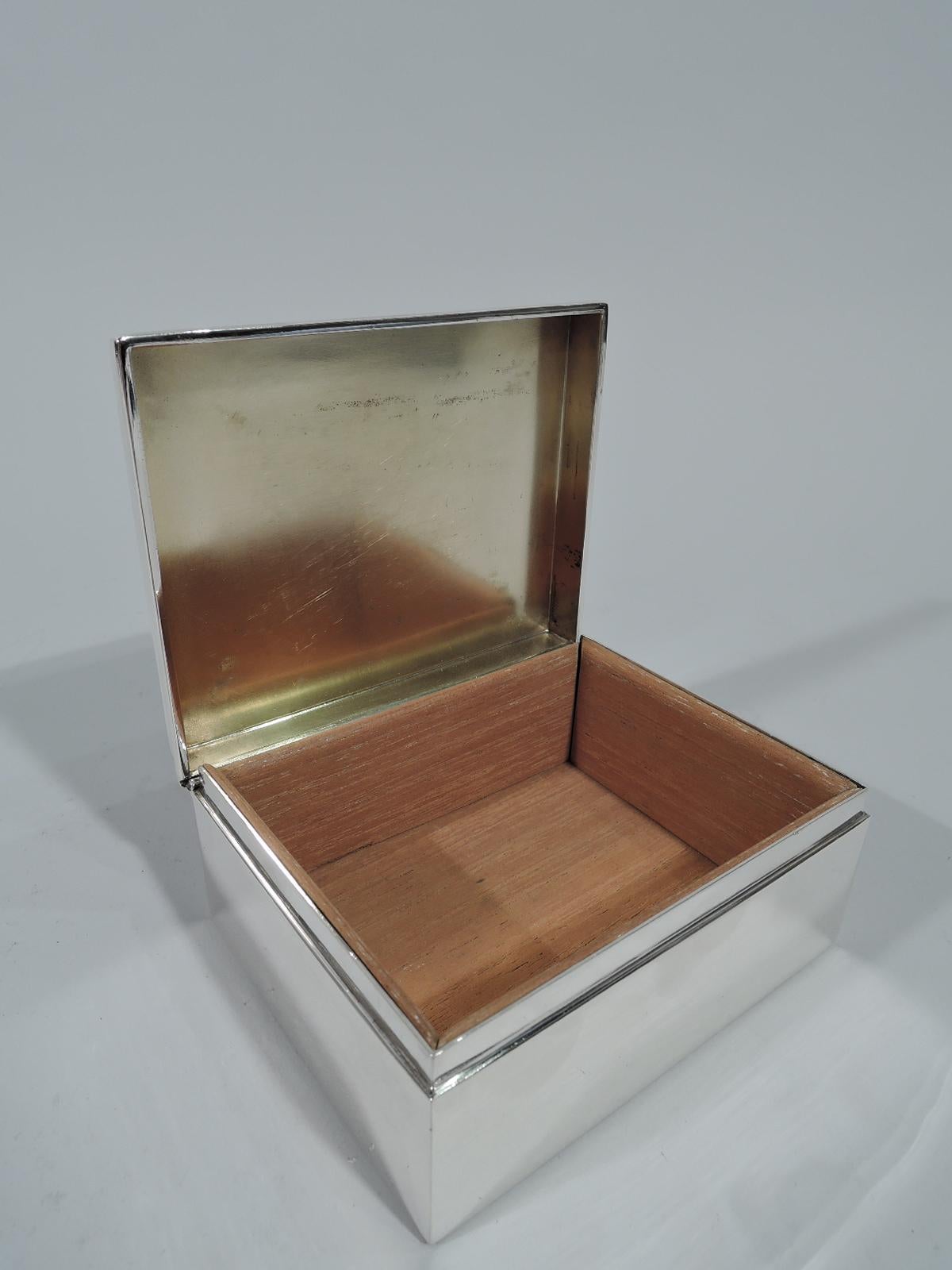 Tiffany Modern Sterling Silver Desk Box In Excellent Condition In New York, NY
