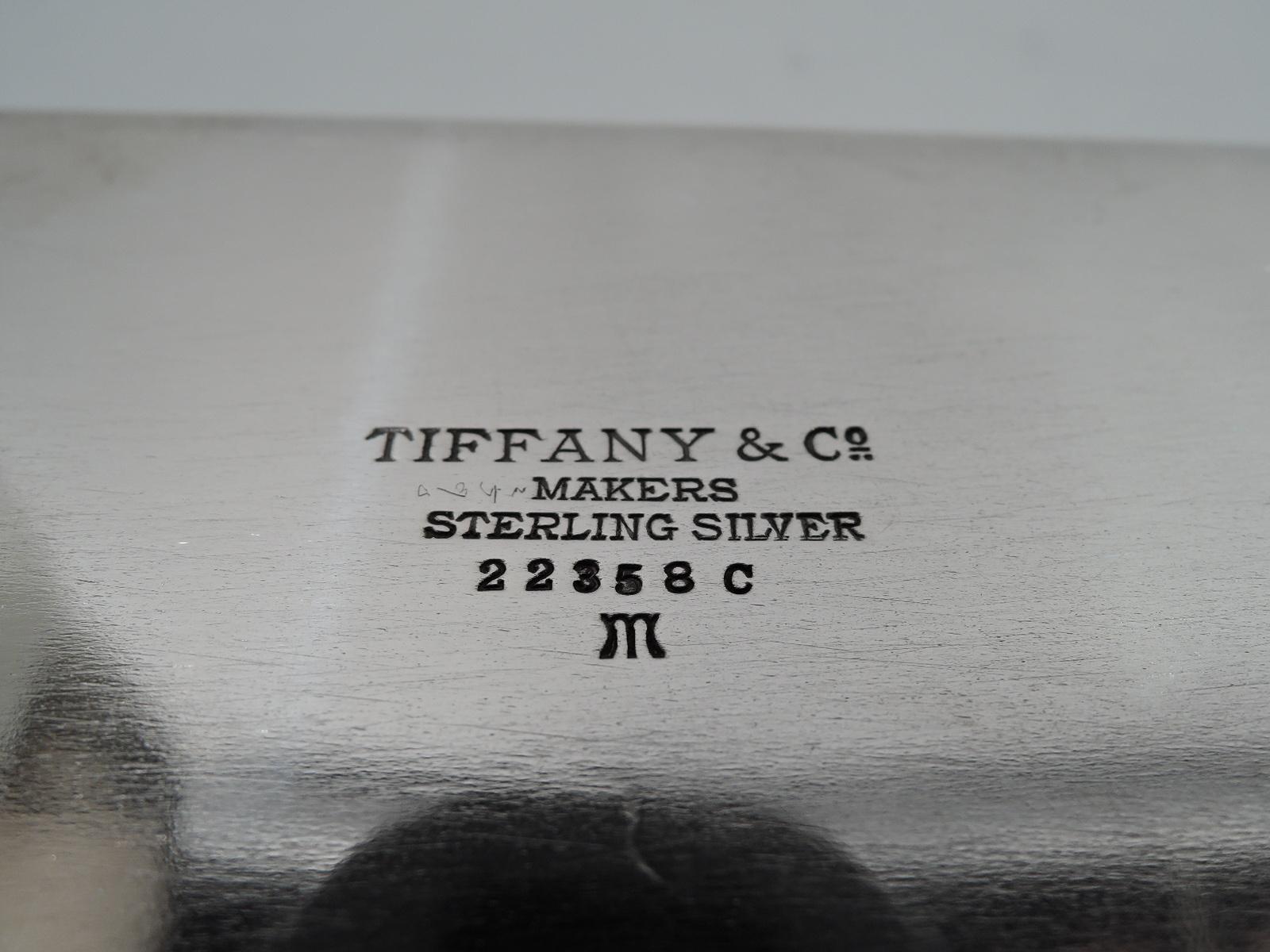 Tiffany & Co. Modern Sterling Silver Desk Box with Fine Ornament In Excellent Condition In New York, NY