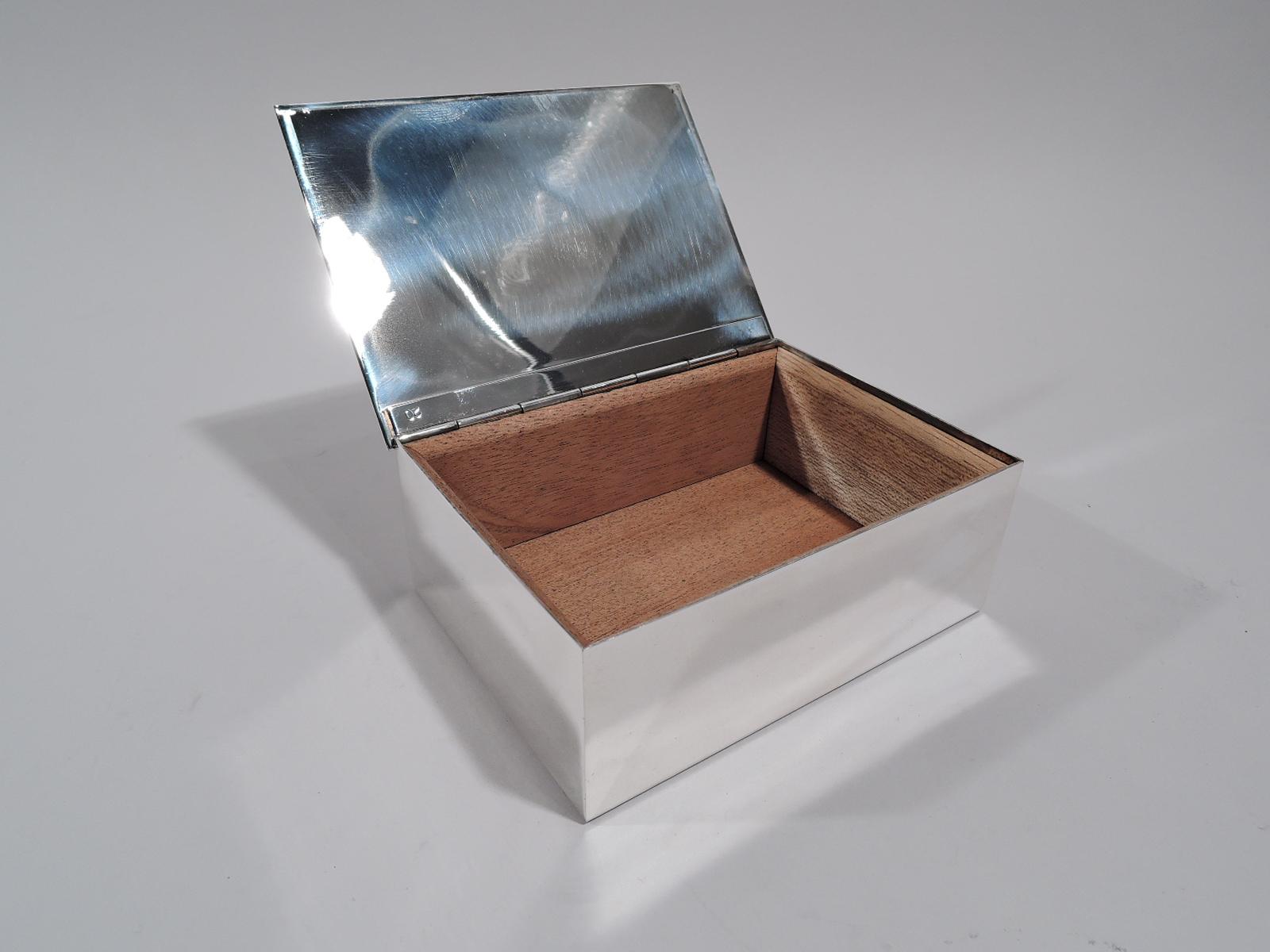 Tiffany Modern Sterling Silver Desk Box with World Map 1