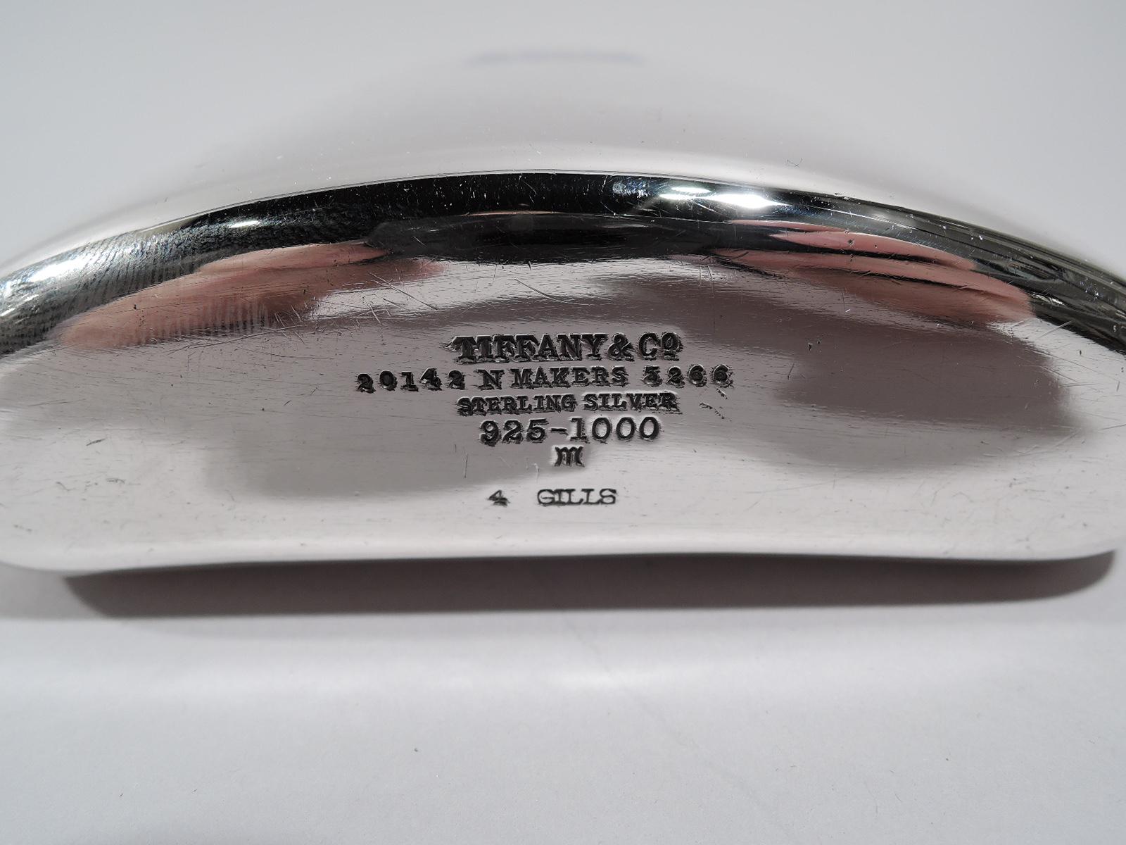 Tiffany Modern Sterling Silver and Enamel Flask with Quenched Camel In Excellent Condition In New York, NY