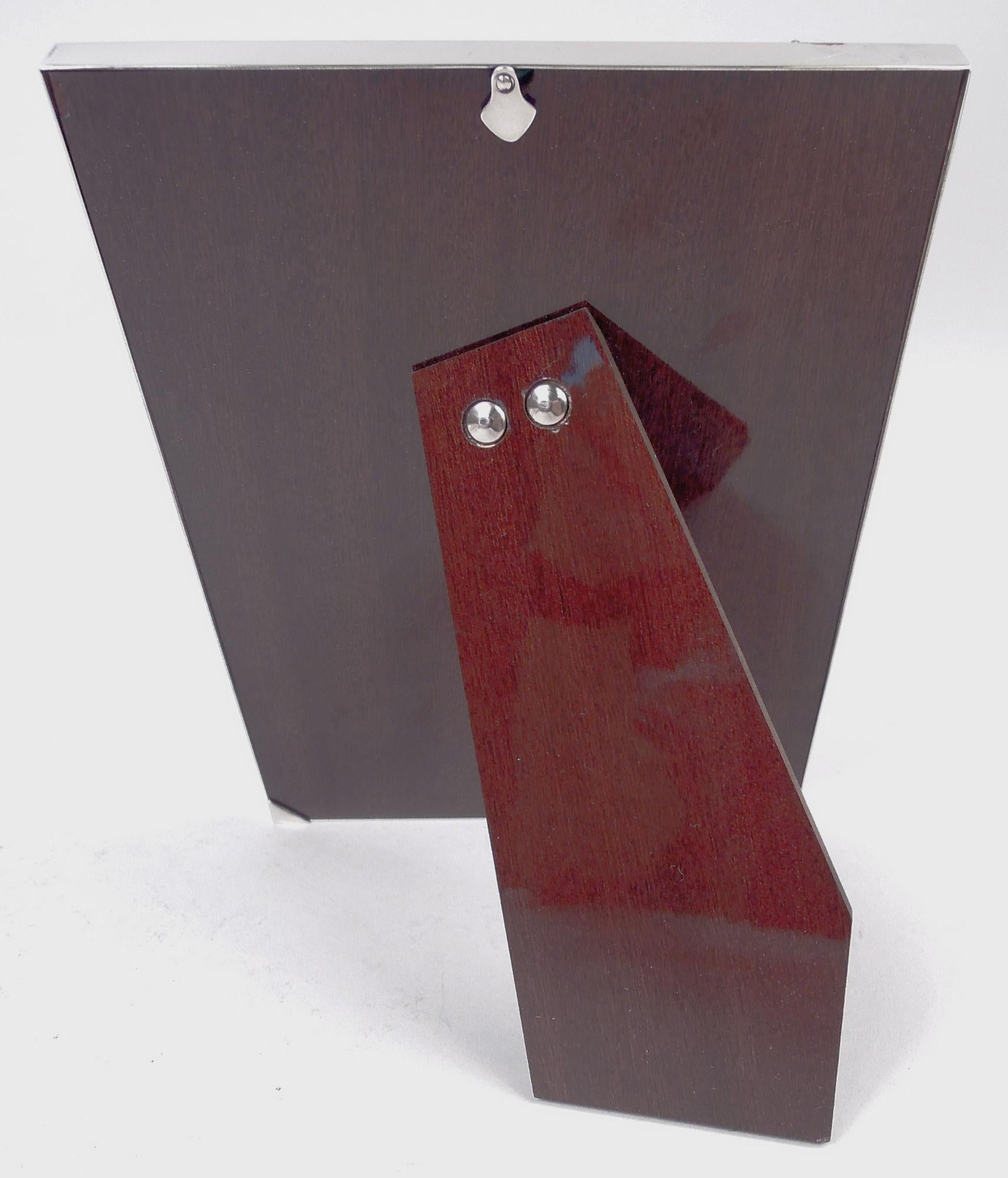 Italian Tiffany Modern Sterling Silver & Enamel Jack-in-the-Box Picture Frame For Sale