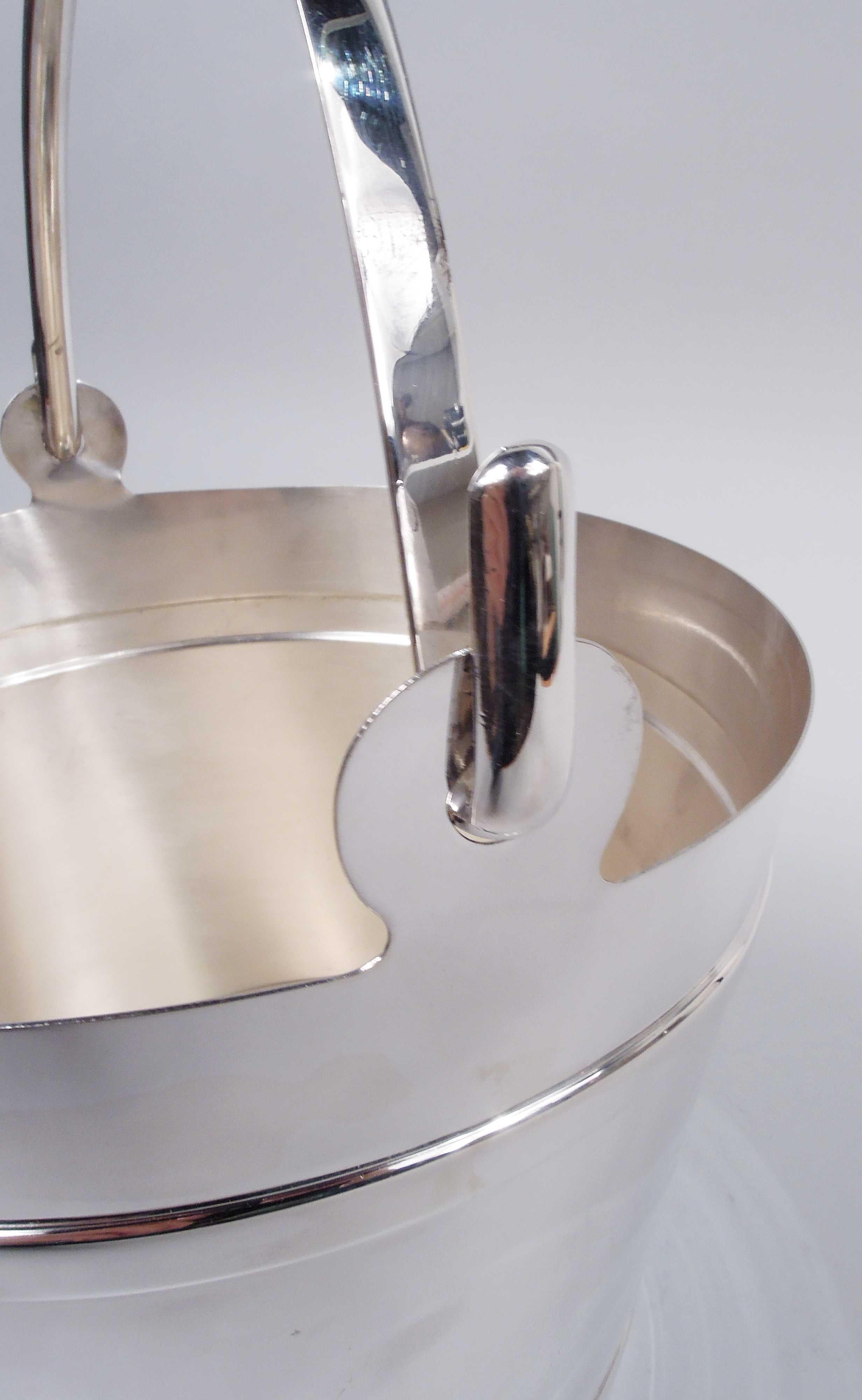 20th Century Tiffany Modern Sterling Silver Ice Bucket For Sale