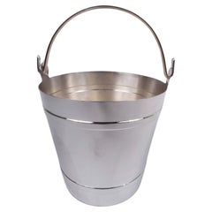 Retro Tiffany Modern Sterling Silver Ice Bucket