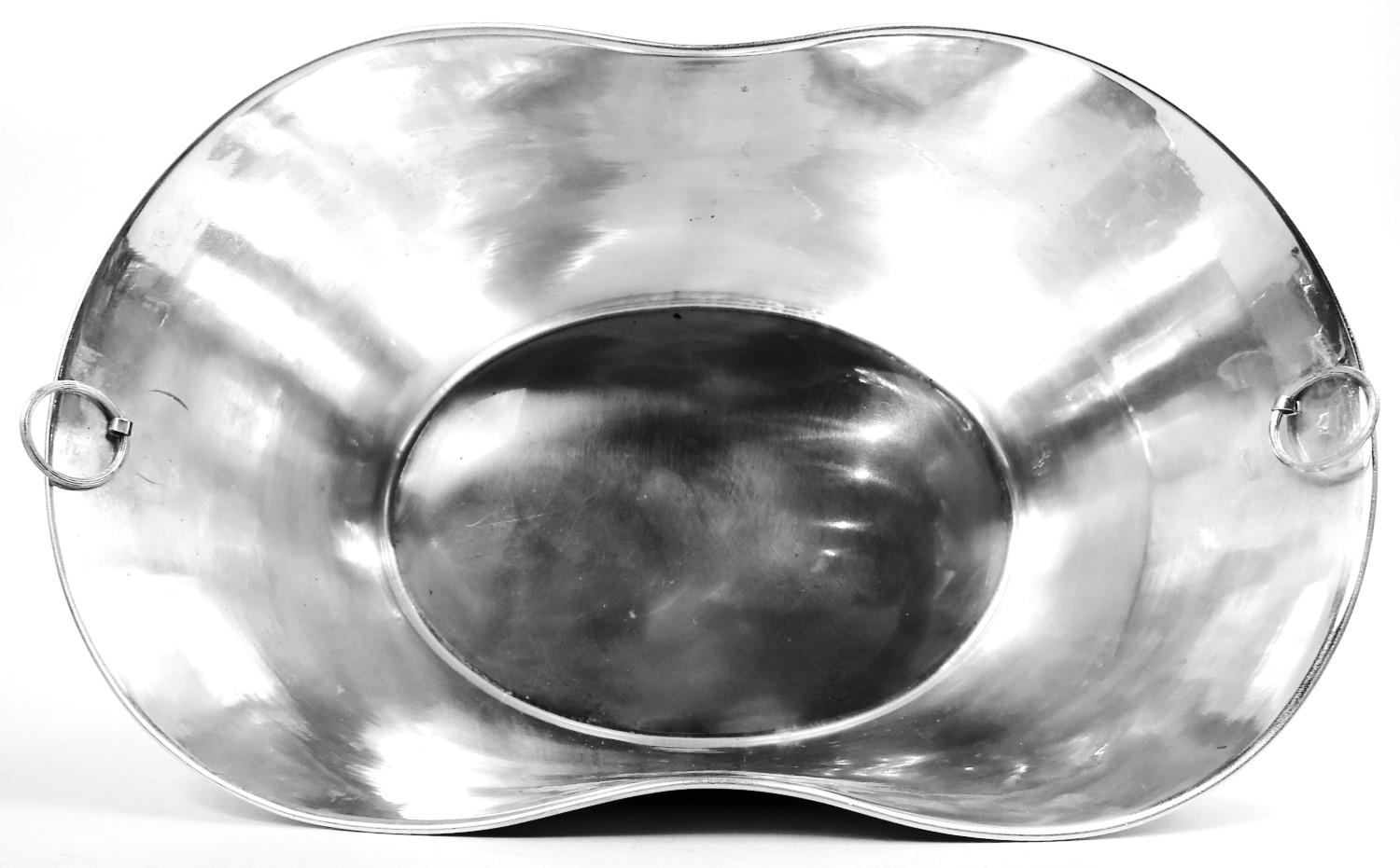 Cesta de picnic de plata de ley moderna Tiffany Enfriador de vino Plata esterlina en venta