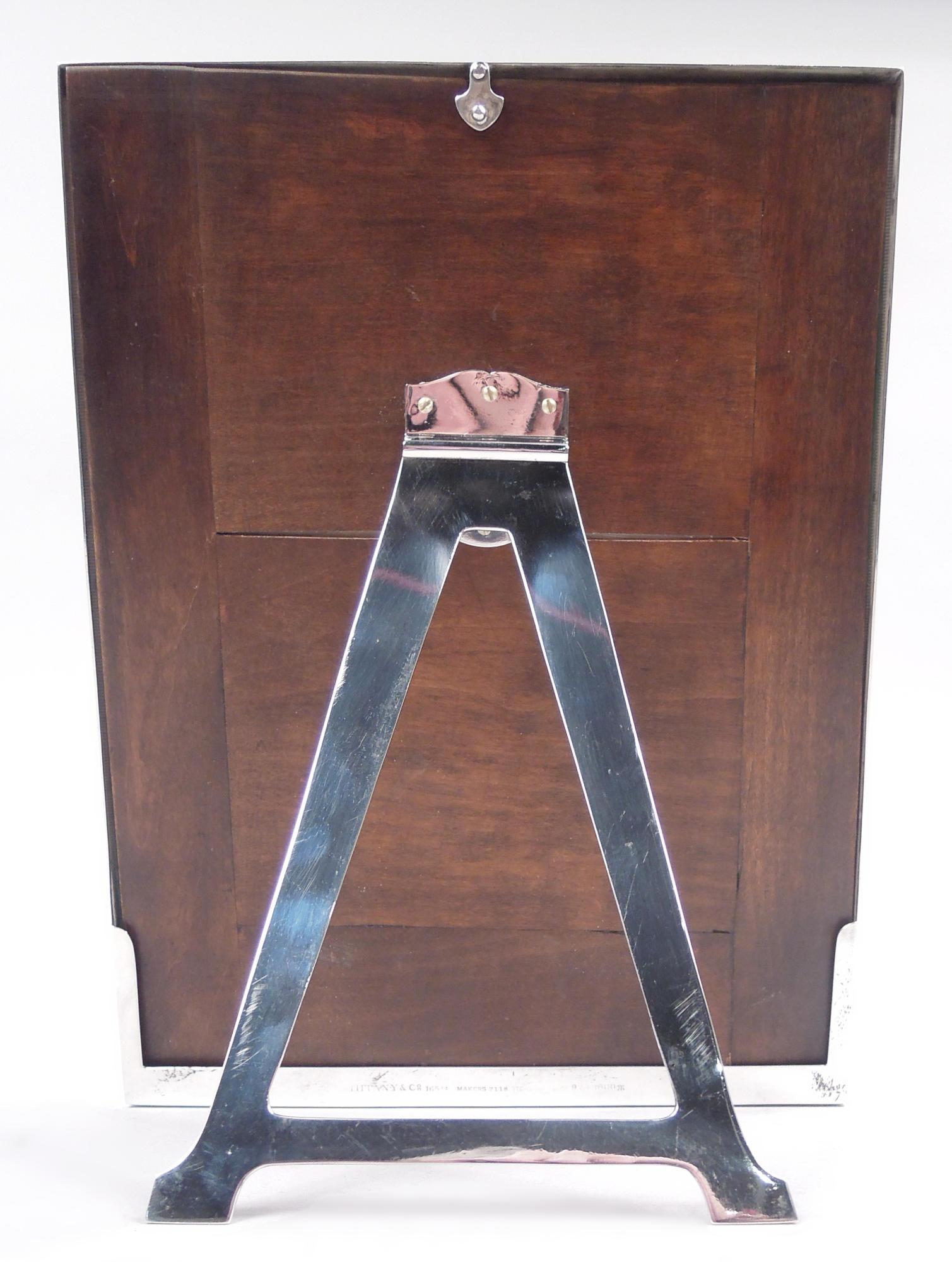 American Tiffany Modern Sterling Silver Picture Frame For Sale