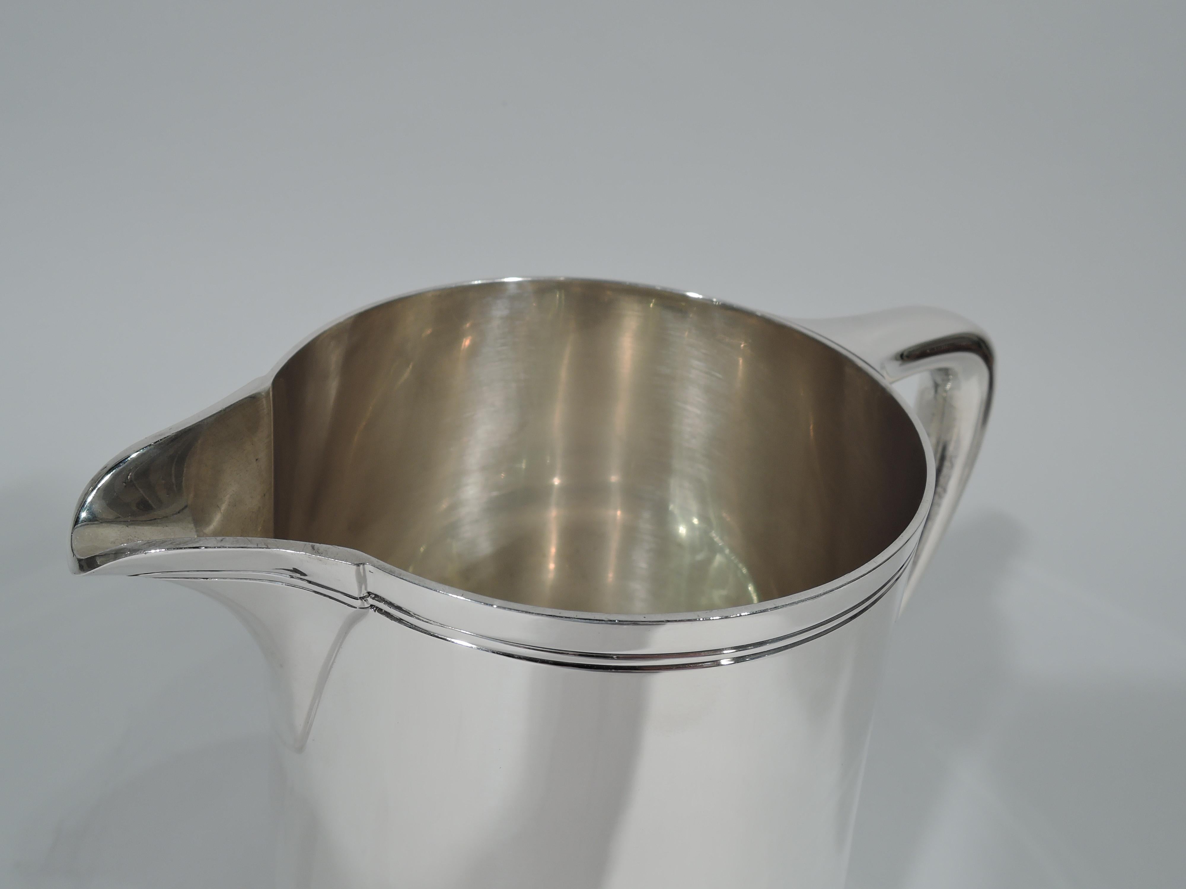 American Tiffany Modern Sterling Silver Water Pitcher