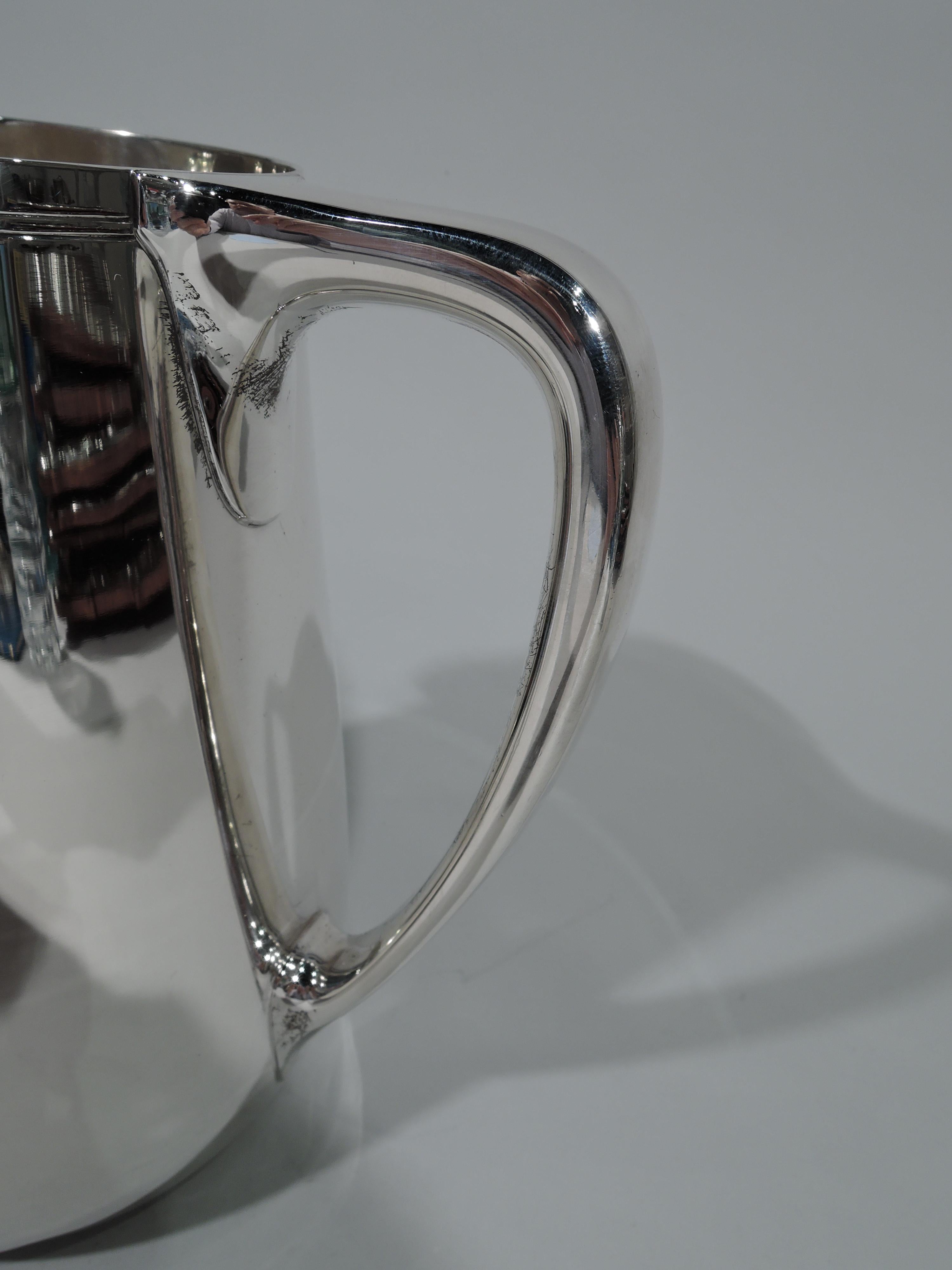 Tiffany Modern Sterling Silver Water Pitcher In Excellent Condition In New York, NY