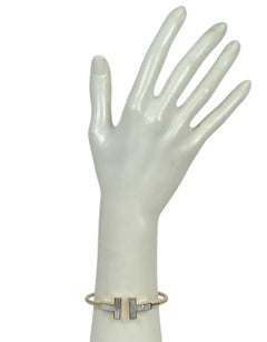Tiffany Mother of Pearl/ 18k Yellow Gold Wide T Wire Bracelet