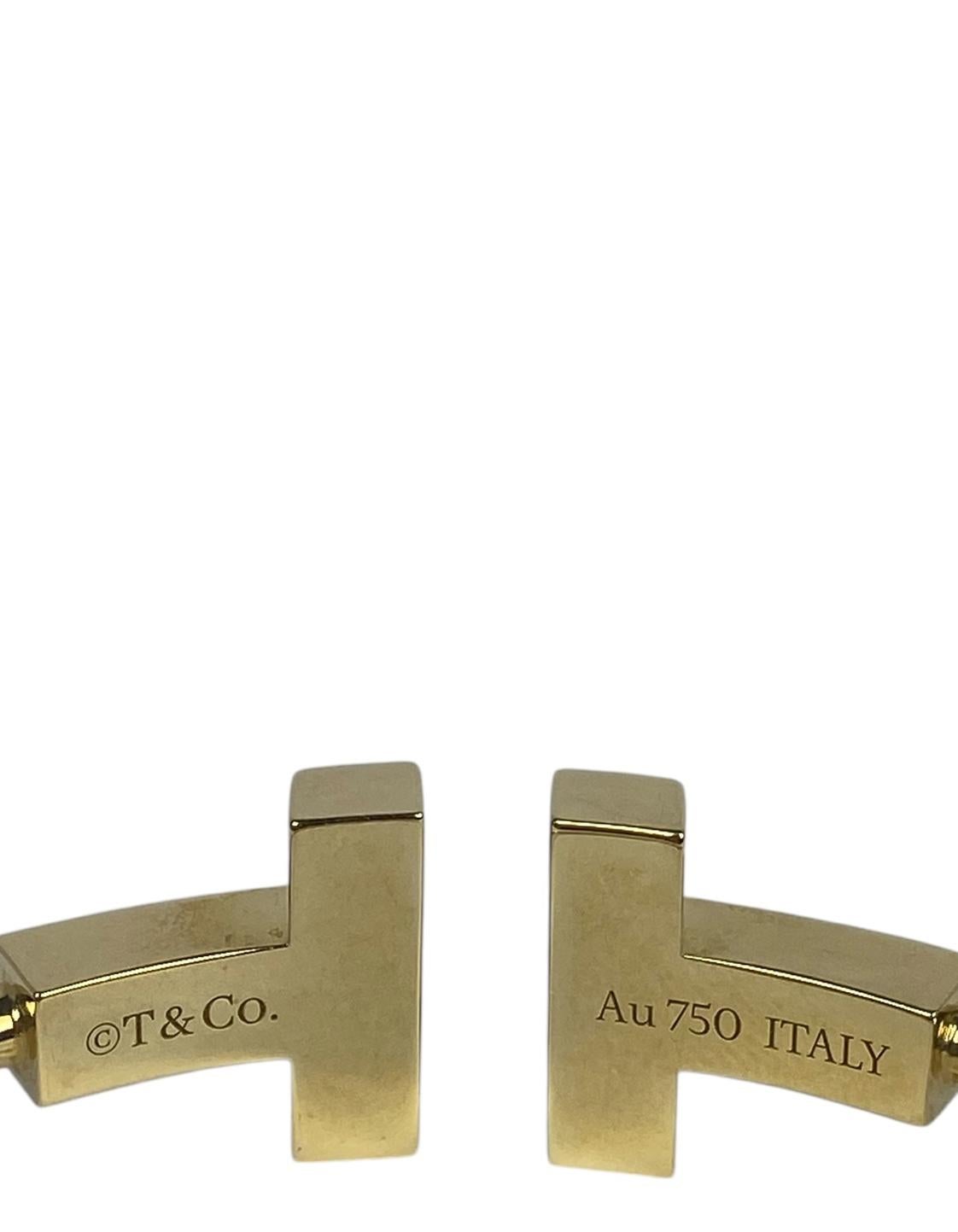 Tiffany Mother of Pearl/ 18k Yellow Gold Wide T Wire Bracelet Damen im Angebot