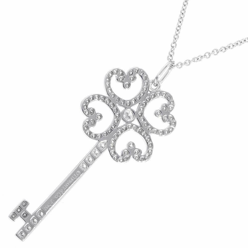 Tiffany Necklace Quatra Heart Key Diamond Necklace For Sale 6