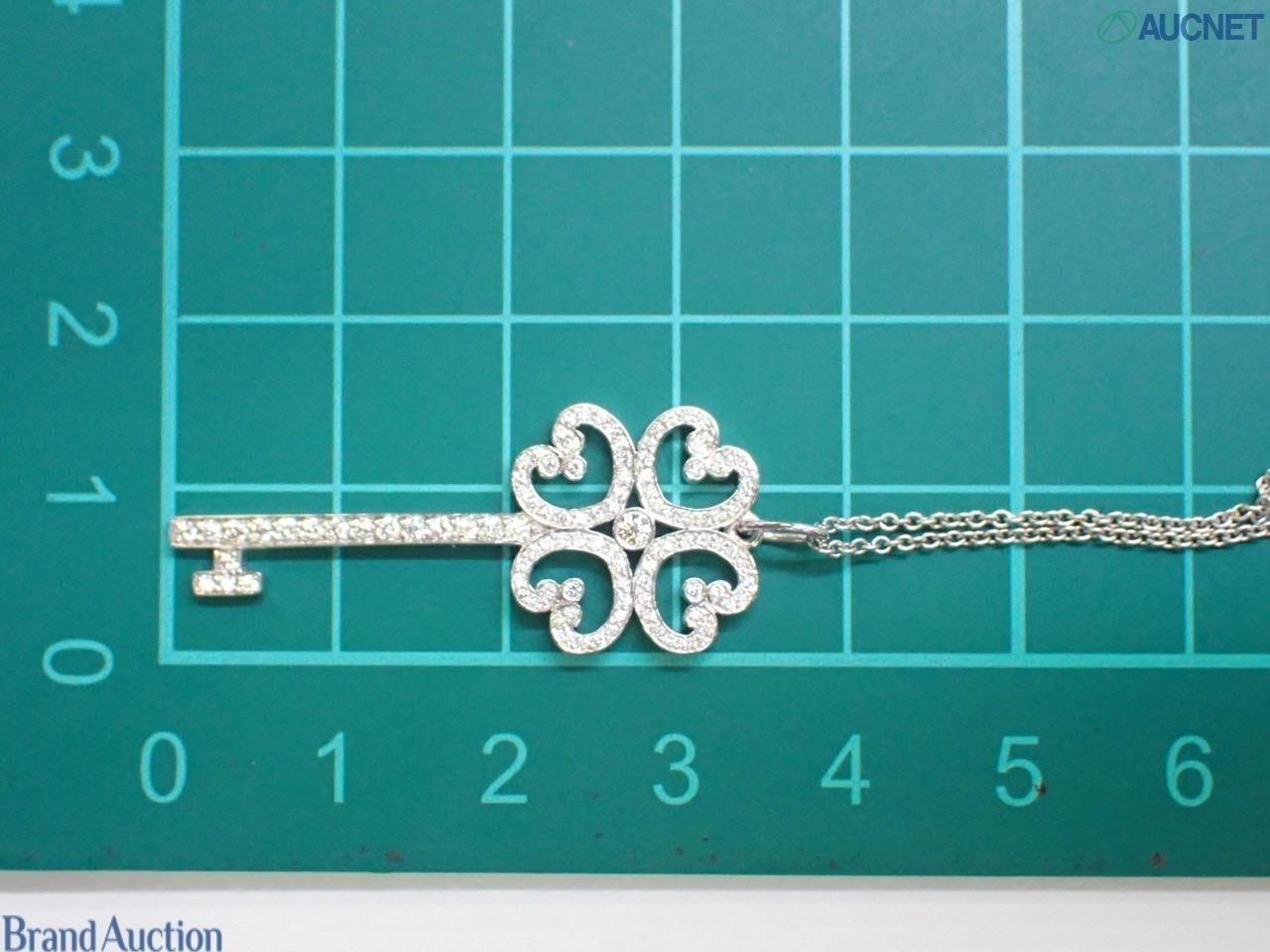 Tiffany Halskette Quatra Herz Schlüsselanhänger Diamant-Halskette im Angebot 10