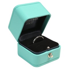 Tiffany & Co Platinum Notch Band. Plain Wedding Band Polished Finish Comfort Fit