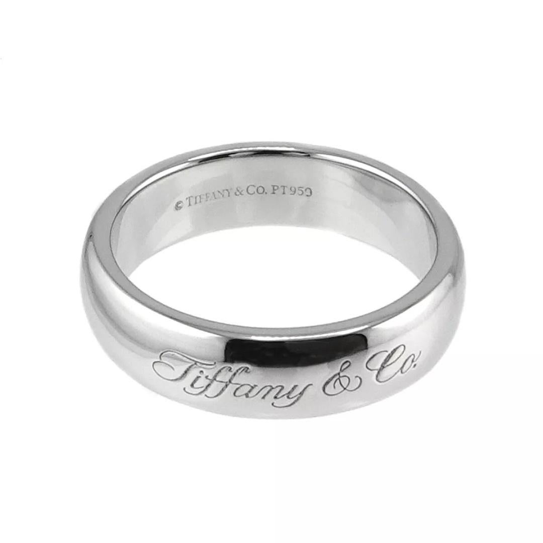 Femenino o masculino TIFFANY & Co. TIFFANY Notas Alianza de Platino 6mm Lucida 8.5 en venta