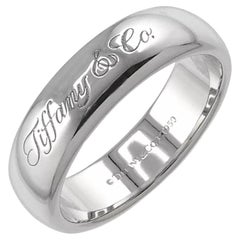 TIFFANY & Co. TIFFANY Notas Alianza de Platino 6mm Lucida 8.5