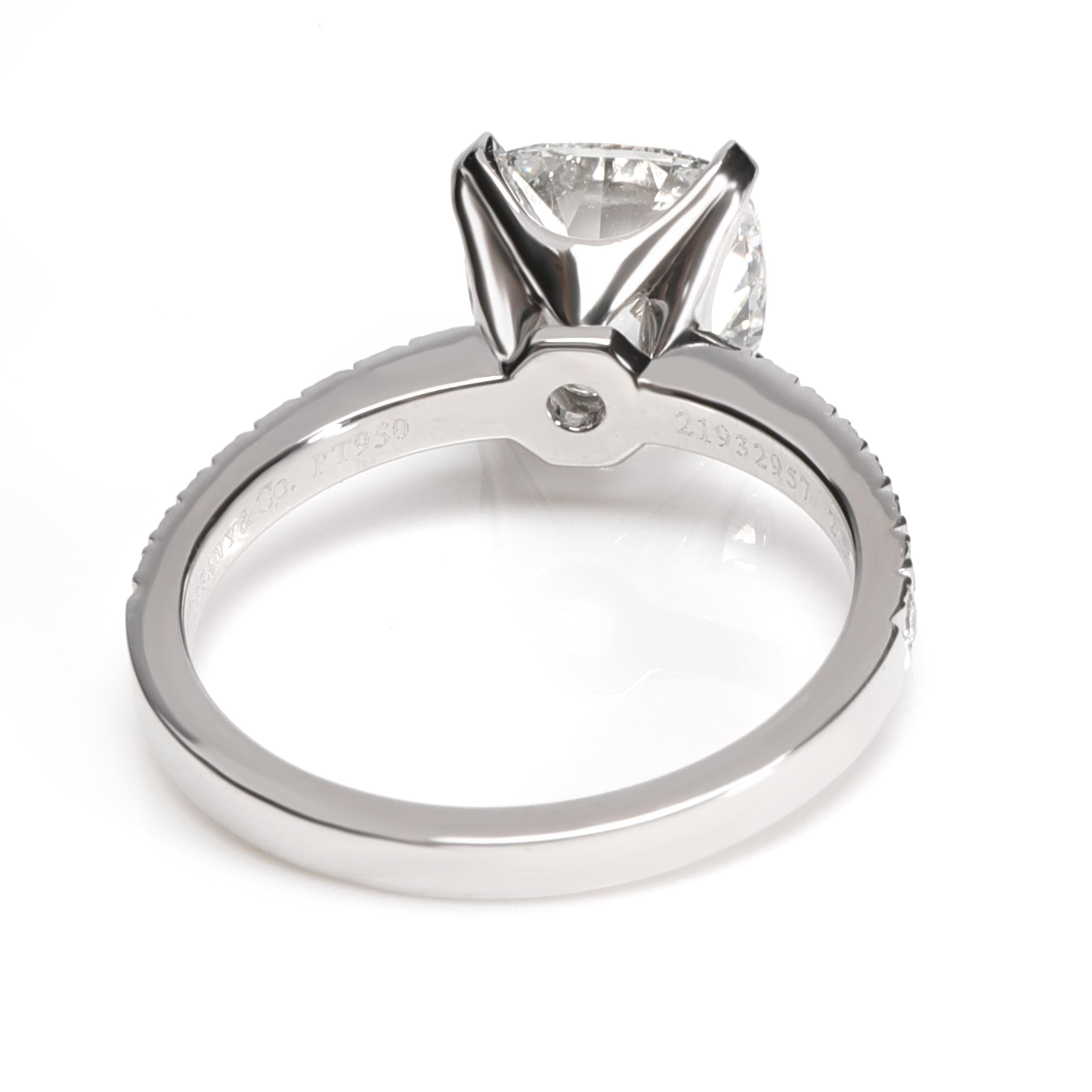 Tiffany & Co. Novo Diamond Engagement Ring in Platinum E VVS1 2.67 Carat In Excellent Condition In New York, NY