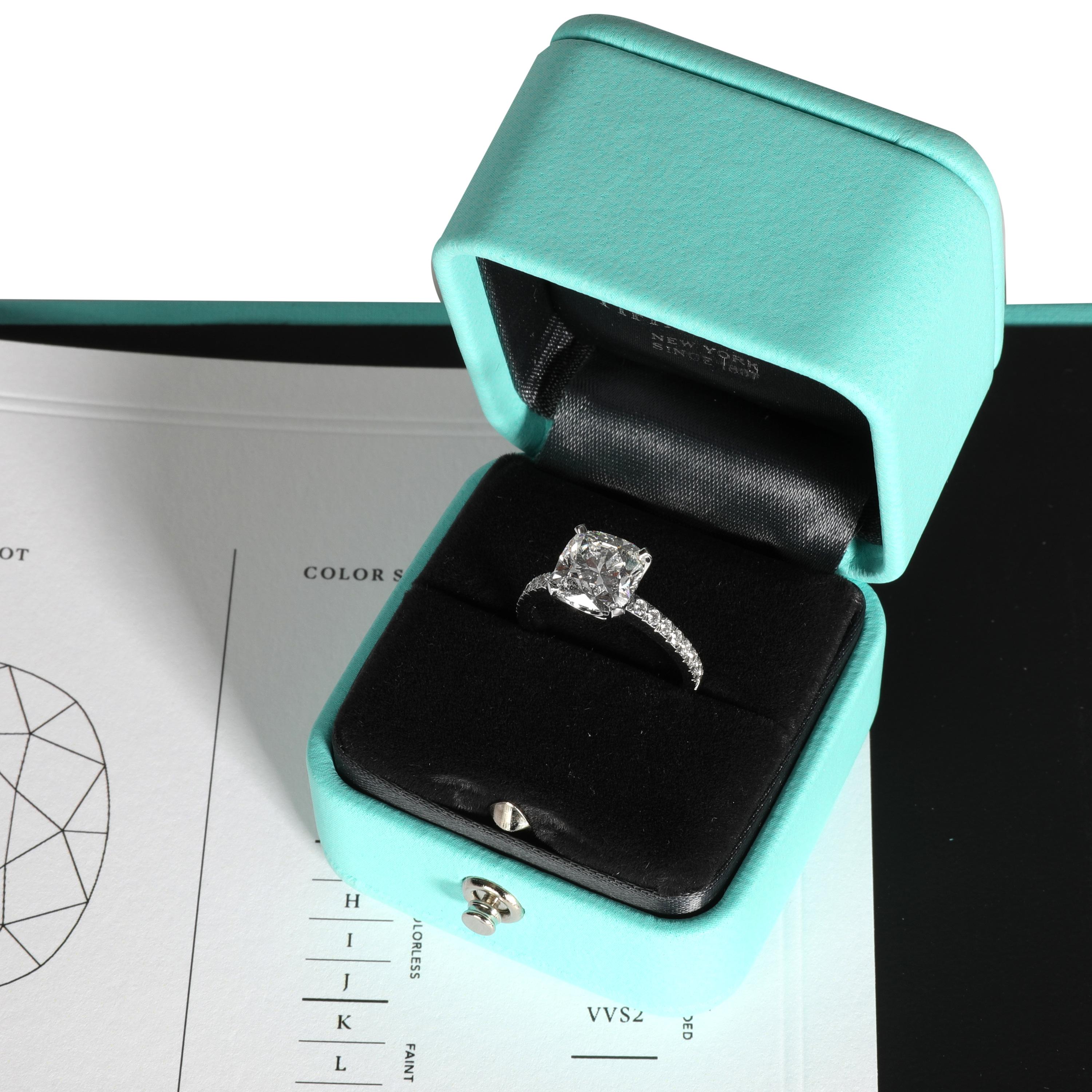 Tiffany & Co. Novo Diamond Engagement Ring in Platinum E VVS1 2.67 Carat 1