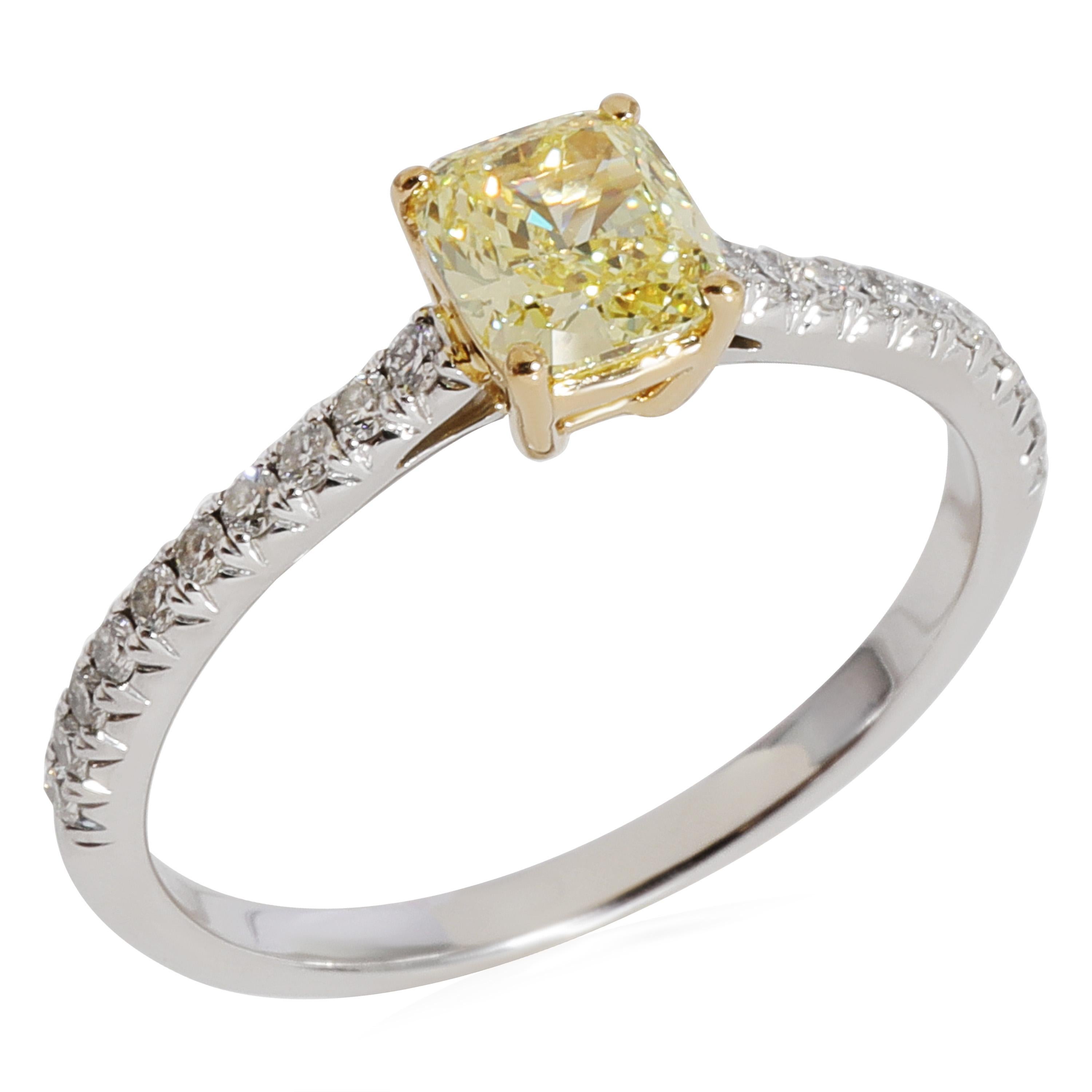 Tiffany & Co. Novo Ausgefallener gelber Diamant-Verlobungsring aus 18k Gold/Platin 0,92 Gesamtkaratgewicht 1