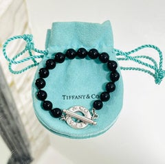 Tiffany Onyx & Sterling Silver Toggle Bracelet