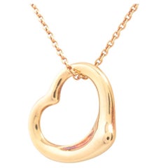 Tiffany Open Heart Necklace 750(YG) 3.6g