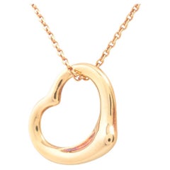 Used Tiffany Open Heart Necklace 