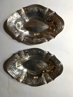 New York Tiffany Late 19th Century Victorian Pair of Sterling Silver Bowls