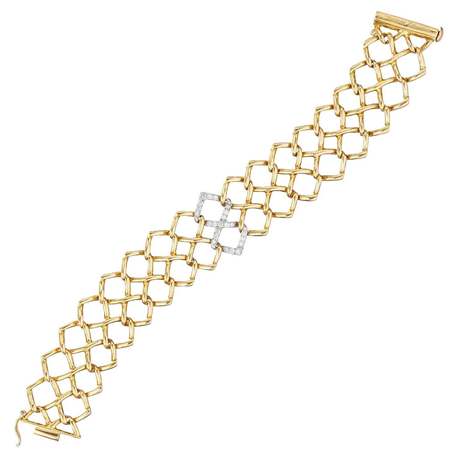 Tiffany Paloma Picasso 18k Gold Platinum Diamond Bracelet