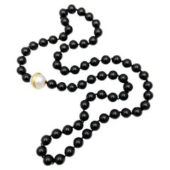 Tiffany Paloma Picasso Black Onyx South Sea Pearl Long Necklace